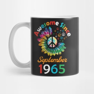 Funny Birthday Quote, Awesome Since September 1965, Retro Birthday Mug